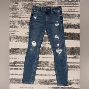 Old Navy Distressed Skinny Jeans in Blue